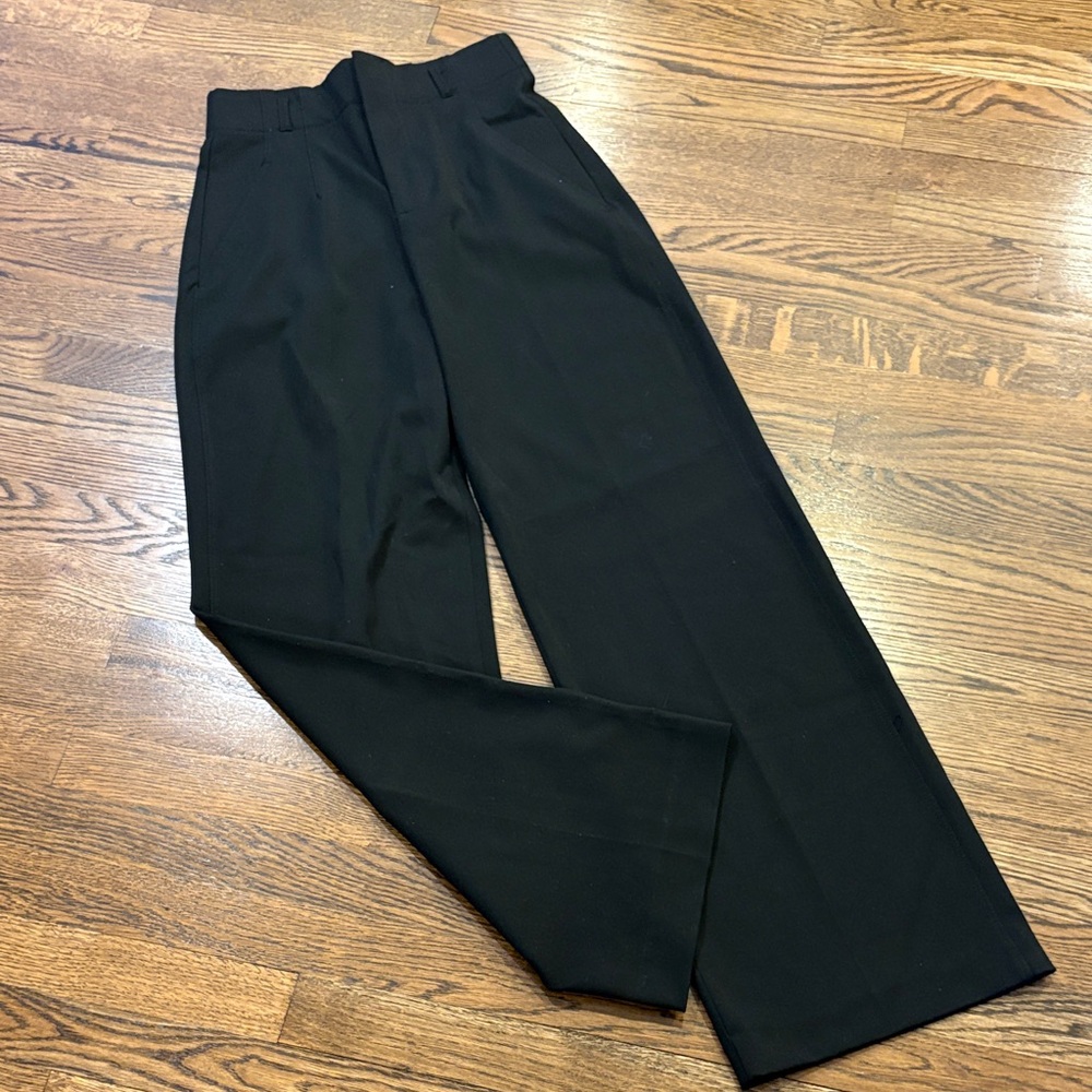 Zara Black Straight-Leg Trousers